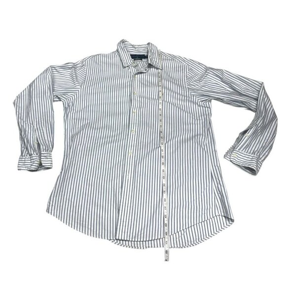 Ralph Lauren Striped Oxford White/Blue Size Large - Picture 4 of 6